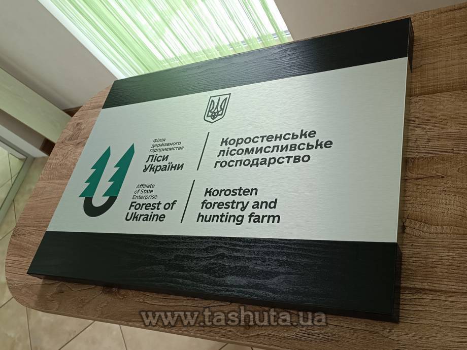 Табличка алюмінієва об'ємна, 300х200 мм