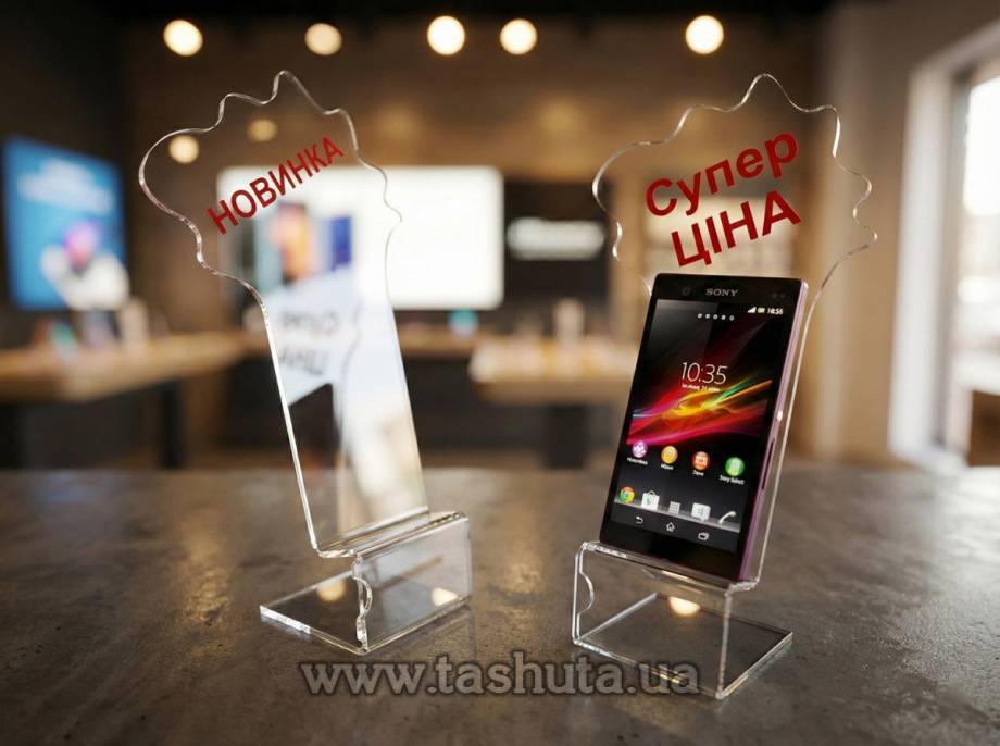 Smartphone Stand with Price Tag Holder, 100x200mm
