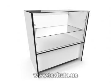 Glass Counter with Two Shelves