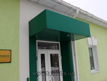 Daszek nad wejściem z kompozytu prostokątny, 1500x500x1000 mm