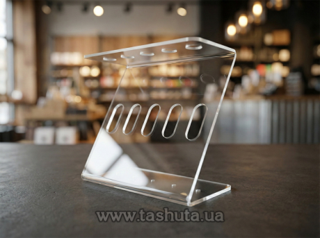 Акриловая подставка для ручек на 5 шт, 120х100х50 мм