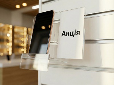 Акриловая подставка для смартфона на экономпанель