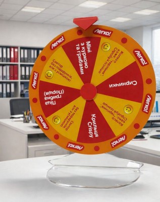 Tabletop Acrylic Wheel of Fortune, Wheel Diameter 300mm