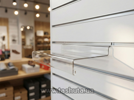 Підставка на економпанель з цінником 200х60х100 мм