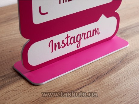 Tabliczka na Instagram z kodem QR z PCV 300x380mm