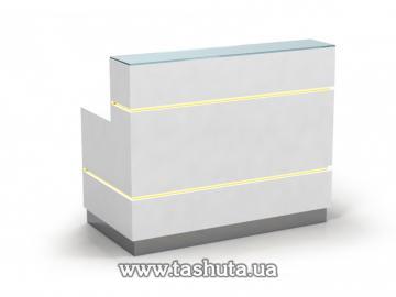 Reception Desk with Decorative Lighting, 130x110x70cm