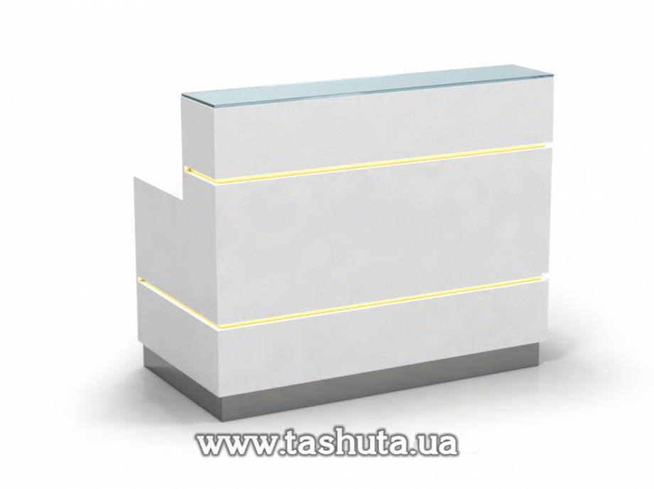 Reception Desk with Decorative Lighting, 130x110x70cm