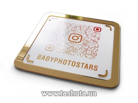 Wizytówka na Instagram z akrylu z kodem QR 300x300mm, elementy przestrzenne