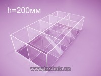 купить по низкой цене Акриловая коробка для товаров 300х500х200 мм на 8 отделений в Киеве