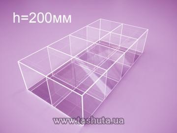 Acrylic Product Box 300x500x200mm with 8 Sections