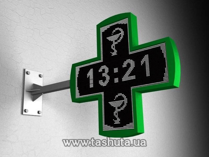 Shaped Single-Colour LED Cross, Double-Sided, 1080x1080mm