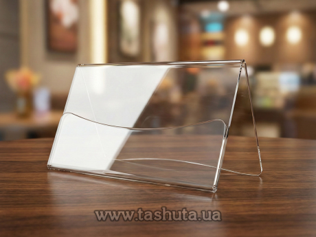 Настільна табличка акрилова для змінного зображення, 210х80 мм
