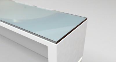 Reception Desk with Decorative Lighting, 130x110x70cm