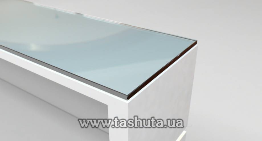 Reception Desk with Decorative Lighting, 160x110x70cm