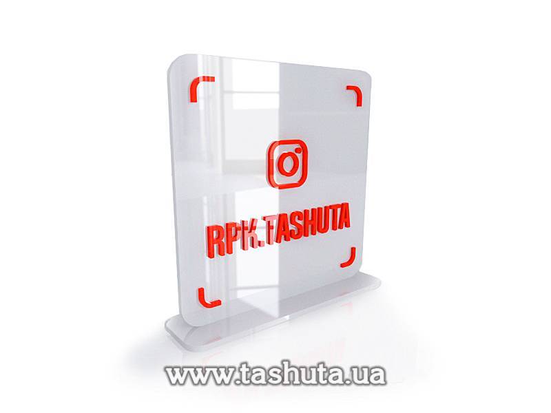 Instagram визитка на стол 250х250 мм
