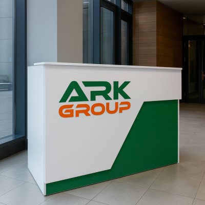 "Miami" Reception Desk, Illuminated Office Desk, 120x110x75cm