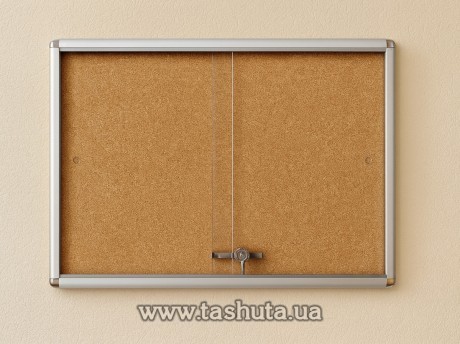 Zamknięta tablica informacyjna z zamkiem, 1000x1200 mm