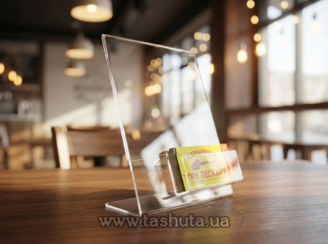 Подставка для меню А3 с карманом для визиток