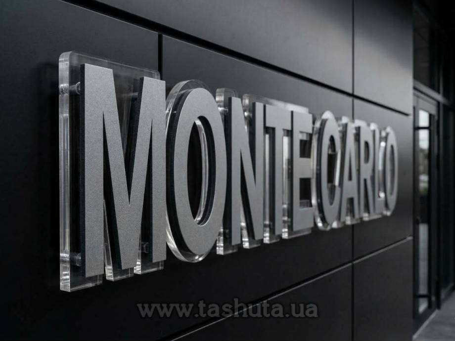 Sign Letters in Clear Acrylic + Aluminium Composite, H=600mm