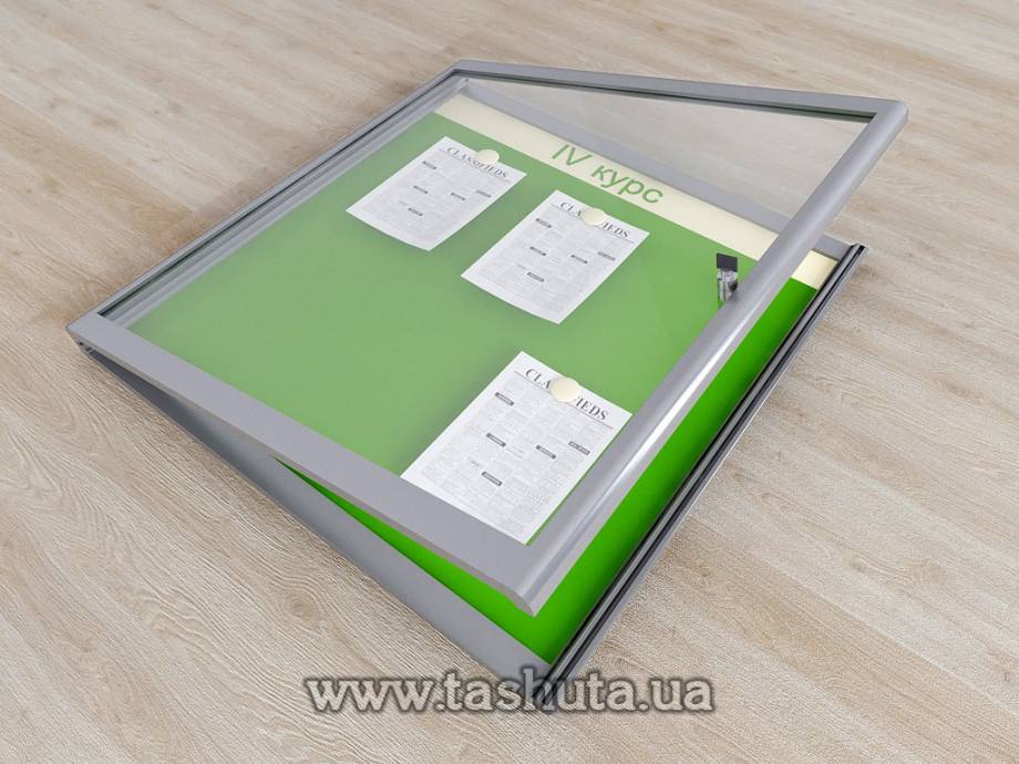 Information Board with Glass and Lock, 600x800mm