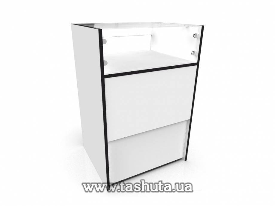 Glass Counter with One Shelf, Size 60x90x50cm