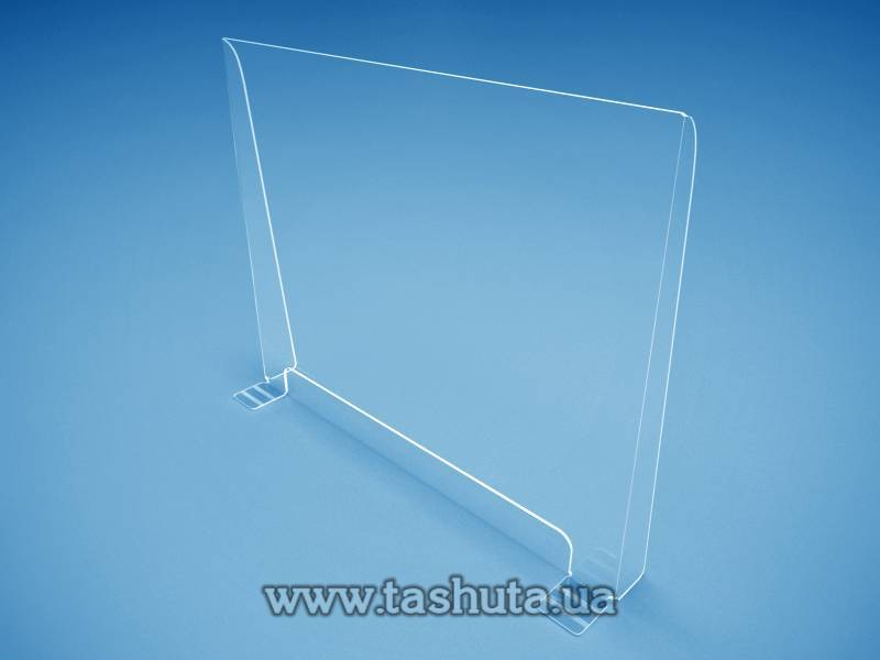 Checkout Protective Screen, Counter Barrier with Slot 850x680mm