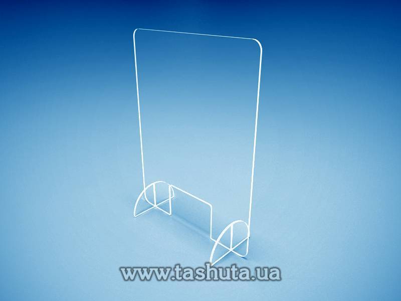Cashier Protection for Shops, Acrylic Partition 760x1000mm with Studs