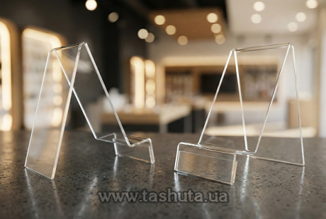 Подставка под мобильный телефон с ценникодержателем, 85х120х60 мм