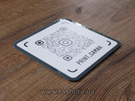 Wizytówka na Instagram z akrylu z kodem QR 200x200mm