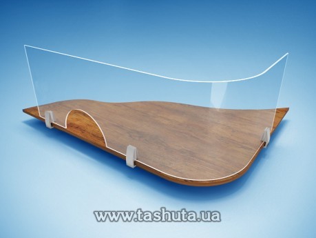 Przegroda ochronna na kasę 1500x680mm z okienkiem na zaciskach