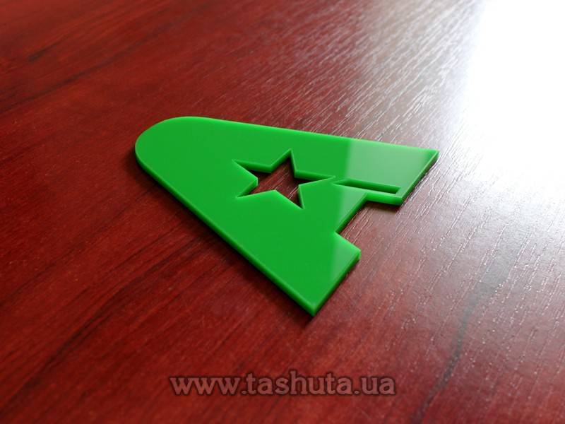Flat Letters in 3mm Coloured Acrylic, H=100mm