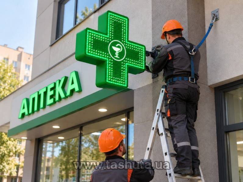 Монтаж аптечного креста