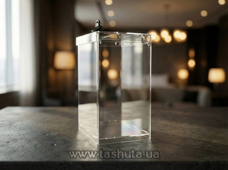 Ящик для пожертвований с замком 200х230х110 мм