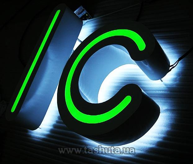 Halo-Lit Illuminated 3D Letters, h700mm