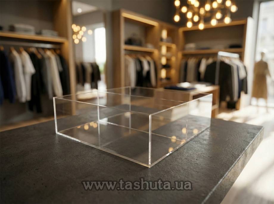Acrylic Box with Divider 200x200x150mm