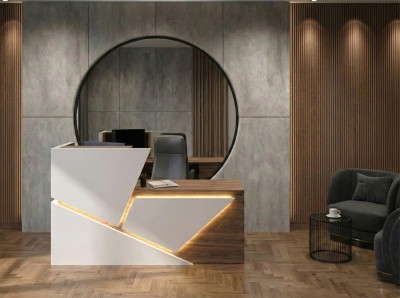 "Prism" Office Reception Desk, 180x120x62cm