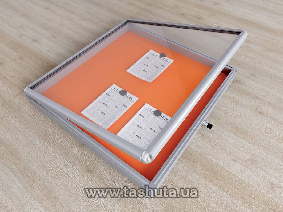 Information Boards with Glass and Lock, 600x800mm