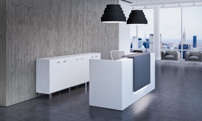 Modular Front Desk, Registration Desk, 120x110x74cm