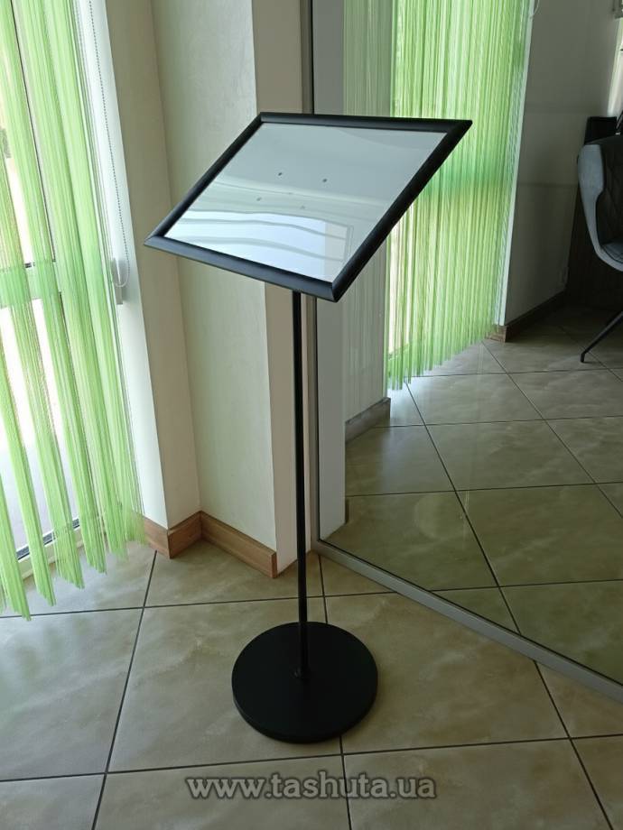 Inclined A3 Snap Frame Information Stand, White/Black