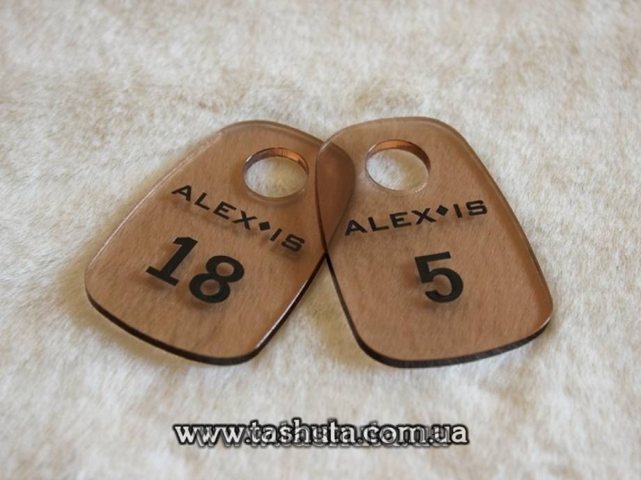 Acrylic Key Tags 40x60mm, Single-Sided