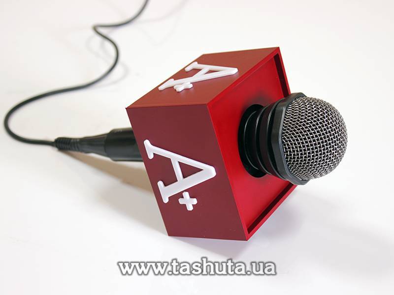 Microphone Cube (Flag) with 3D Logo