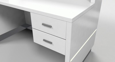 Reception Desk with Decorative Lighting, 130x110x70cm