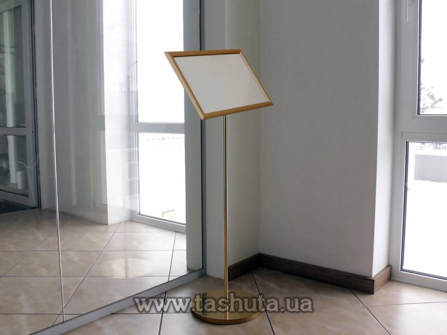 Inclined A3 Snap Frame Information Stand, GOLD