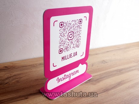 Tabliczka na Instagram z kodem QR z PCV 300x380mm