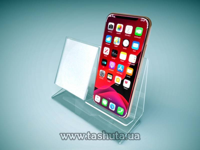 Smartphone Stand with Price Tag Holder, 160x120mm