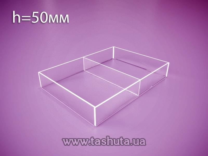 Acrylic Box, Container with Divider 220x310x50mm