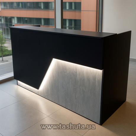 Ресепшн стойка &quot;Майами&quot;, офисная стойка с подсветкой, 120х110х75 cм