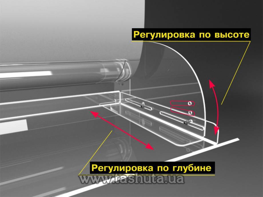Воздушный экран (дефлектор) кондиционера шириной 850мм из акрила