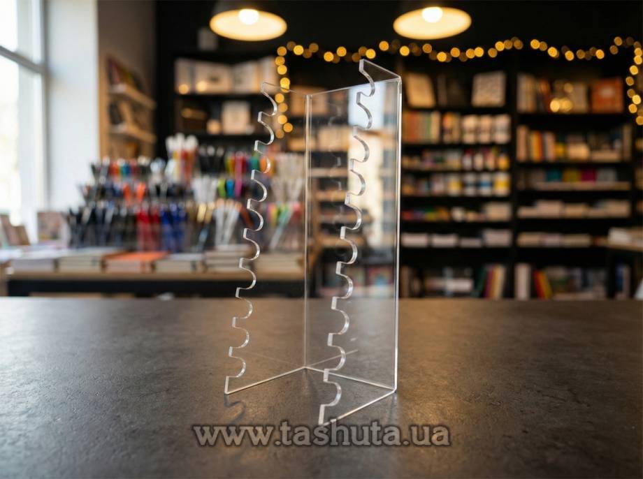 Acrylic Pen Holder for 8 pcs, 70x190x70mm