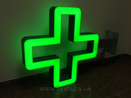 Аптечный крест с подсветкой СКВОЗНОЙ 600х600 мм